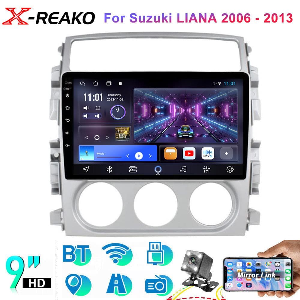 Bilradio For Suzuki Liana 2004 - 2013 Android Radio Stereo Bil Multimediaspiller GPS Navigasjon CarPlay Ingen 2din Hovedenhet