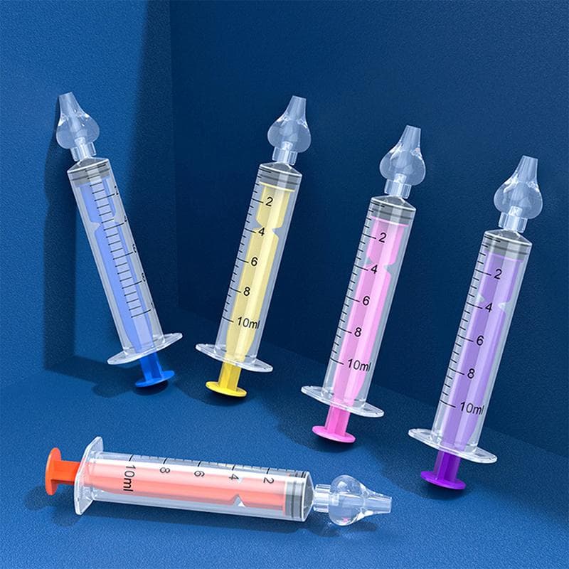 1 stk 10 ml babysprøyte silikon neseaspirator nese rengjøringsverktøy Oransje