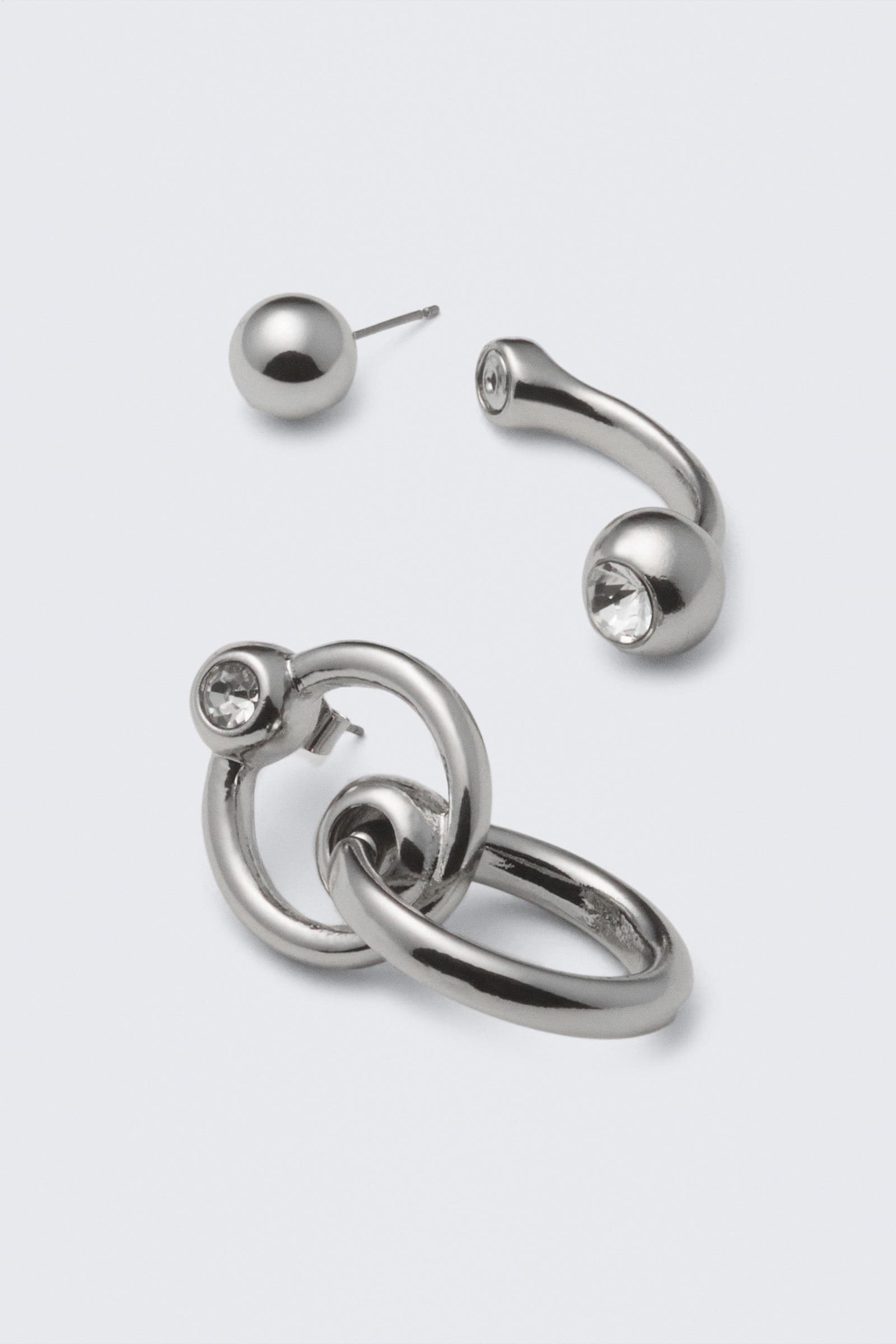 Mixed Pierce Hoop Earrings