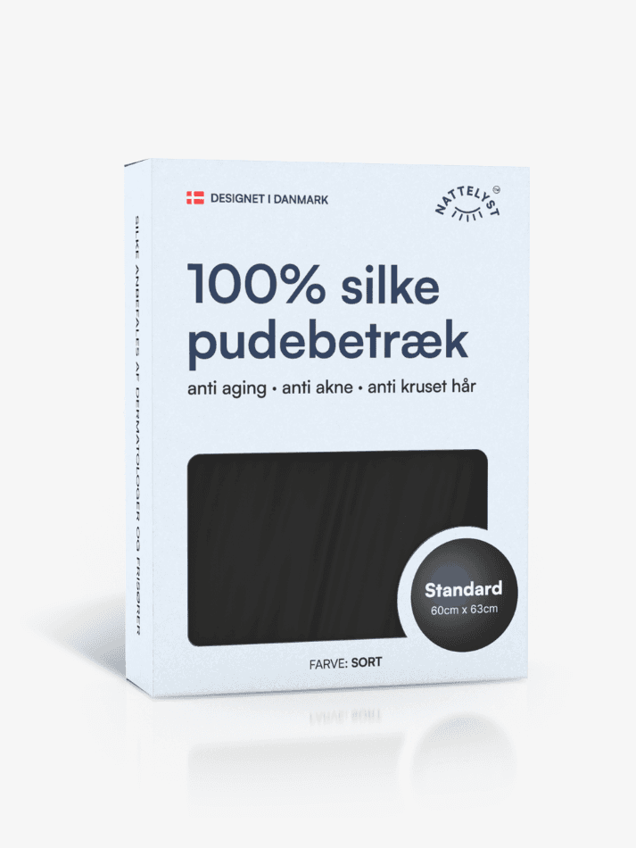 100% Morbærsilke Putetrekk (OEKO-TEX) Svart
