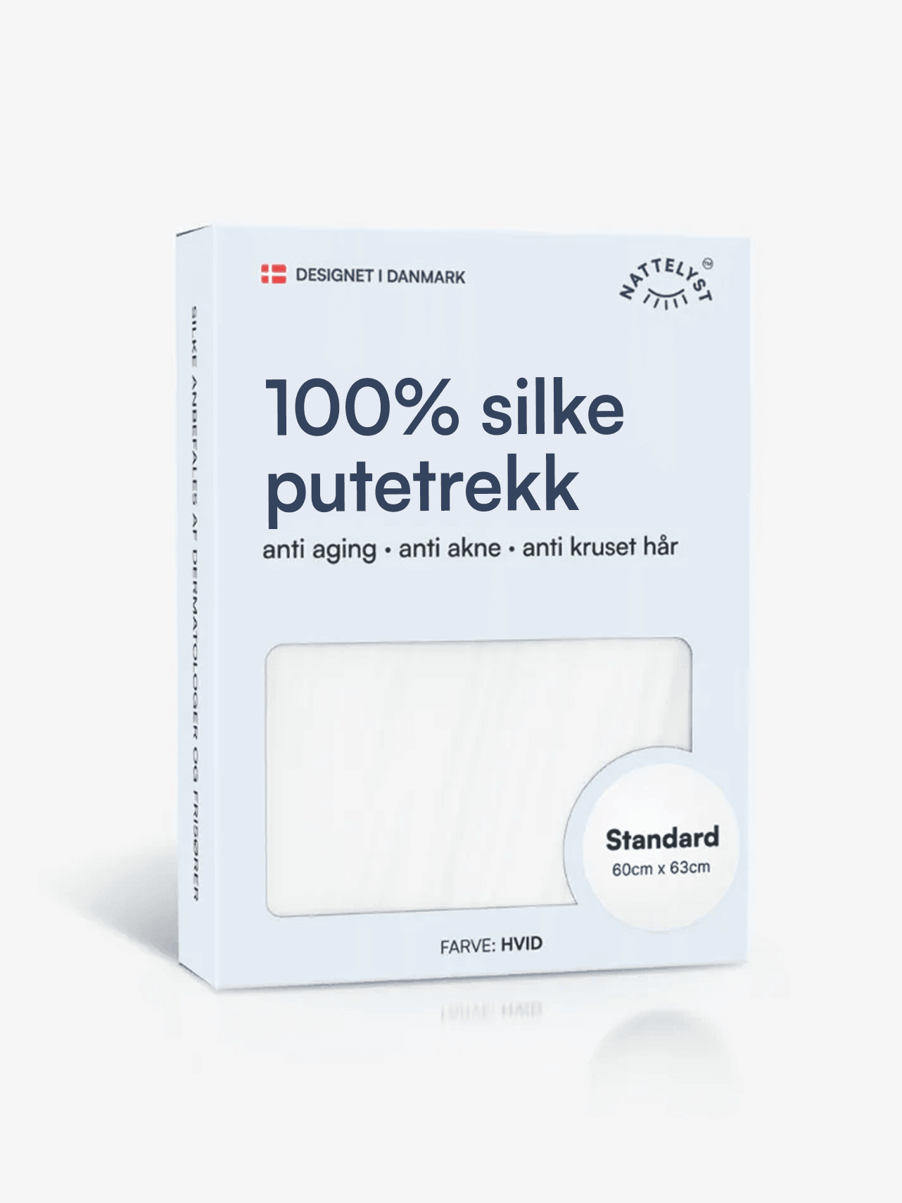 100% Morbærsilke Putetrekk (OEKO-TEX) Hvit