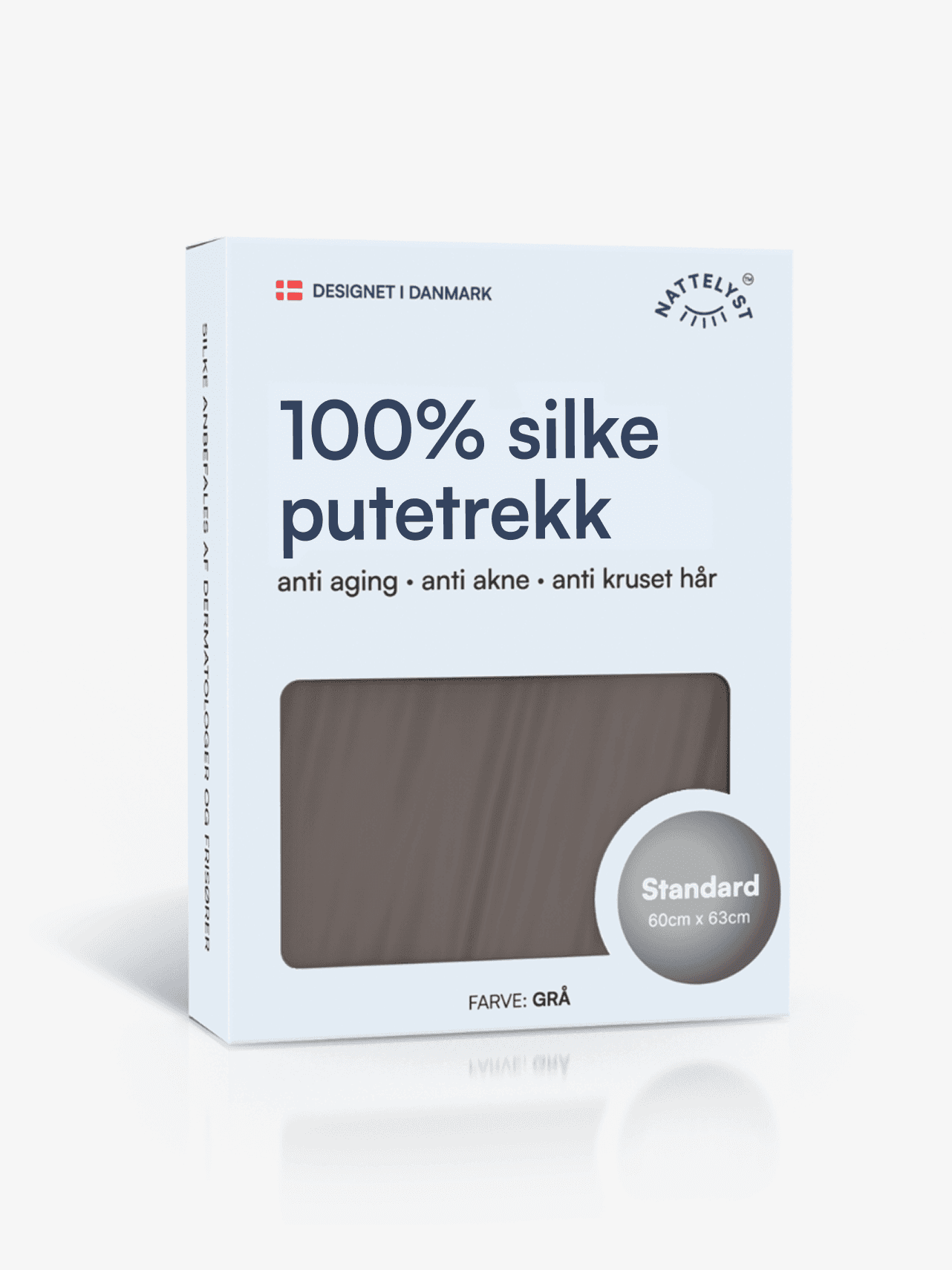 100% Mulberry Silke Putetrekk (OEKO-TEX) Mørkegrå