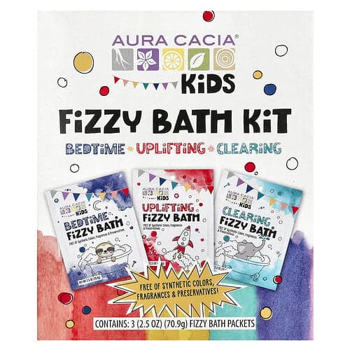 Aura Cacia, Barn, brusbadesett, variert, 3 pakker, 70,9 g per stk.
