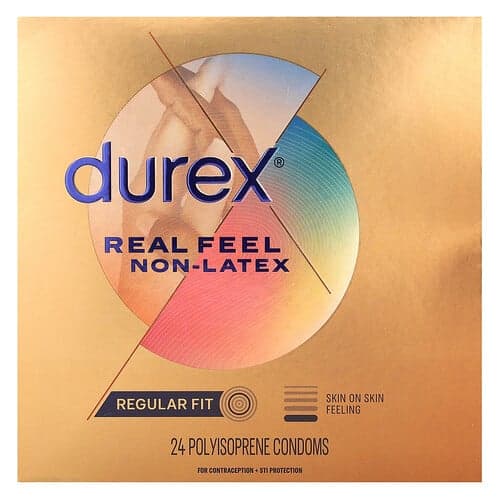 Durex, Real Feel Ikke-lateks, Normal Passform, 24 polyisoprenkondomer