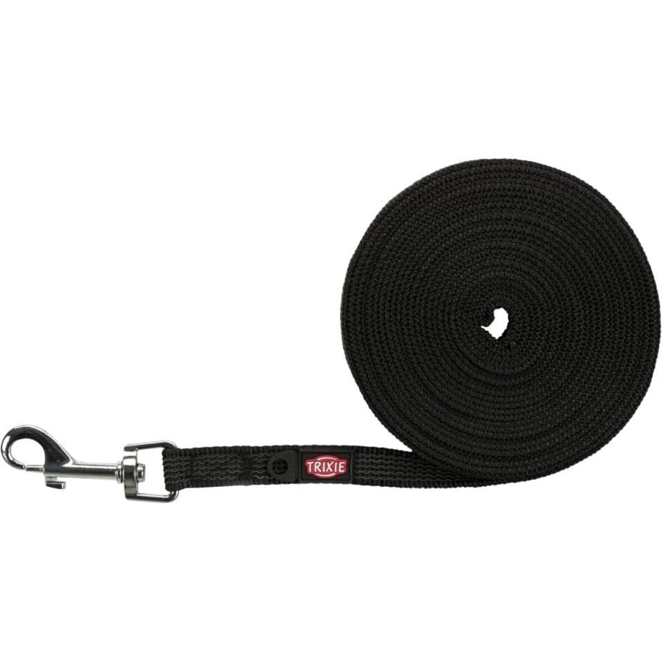 Trixie sporline gummieret 15 m - Sort