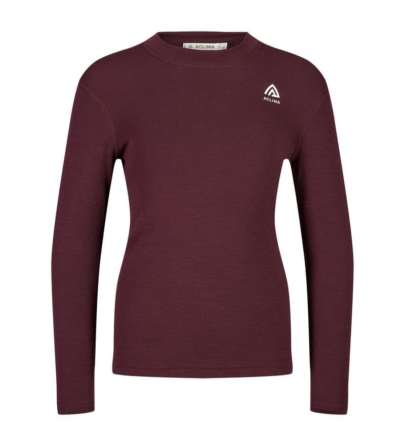 Aclima Warmwool Crew Neck JR fig/beige melange 140 cm
