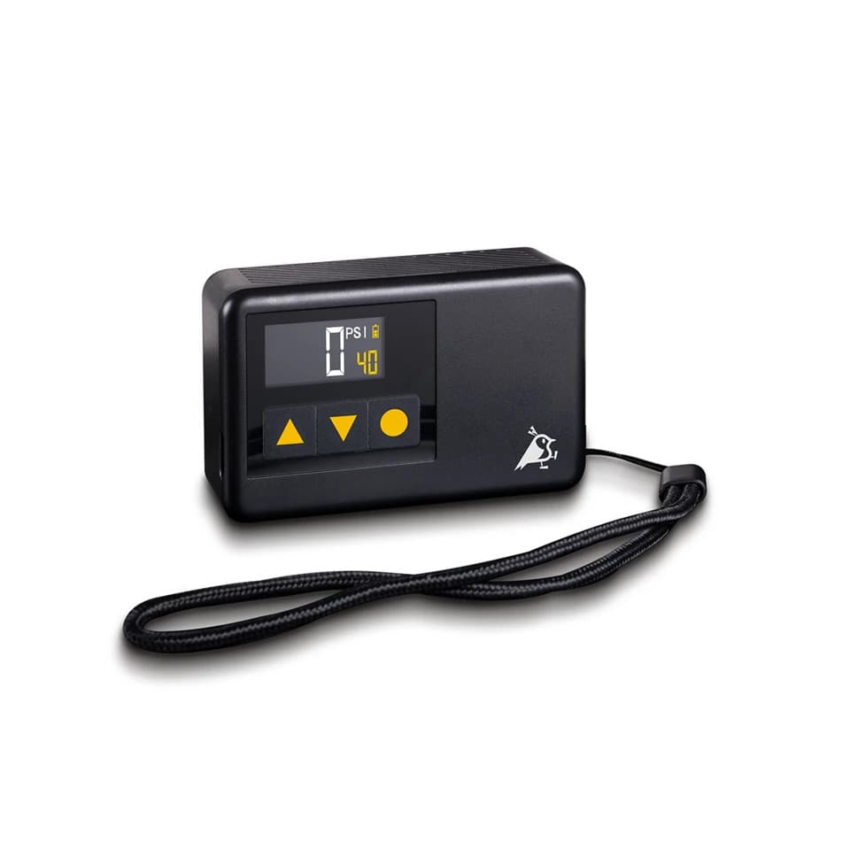 Aqiila Airbird P1 Mini Sykkelpumpe - 120 PSI, USB-C, LED-lys, 118g - Svart