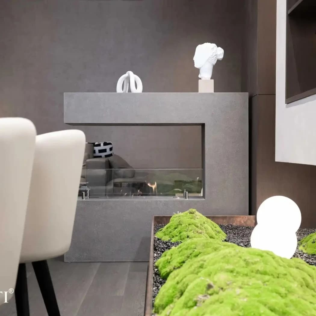 Rotterdam biopeis – Designpeis i Space Grey med kraftig bioetanolbrenner