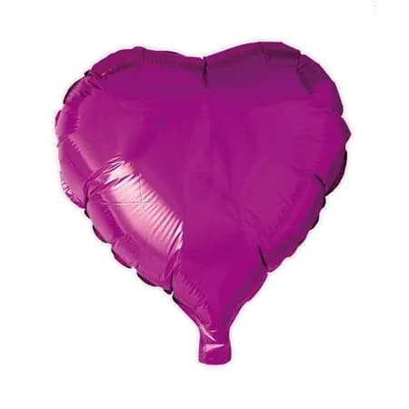 Folieballong Hjerteformet Hot Pink 46 Cm