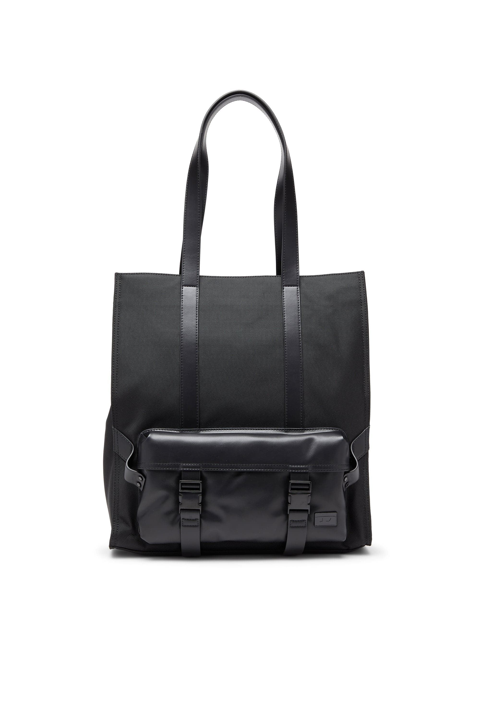 Diesel - Multi-Pkts - Shopping bag with flap pocket and zip - Shopping Bags - Unisex - Black