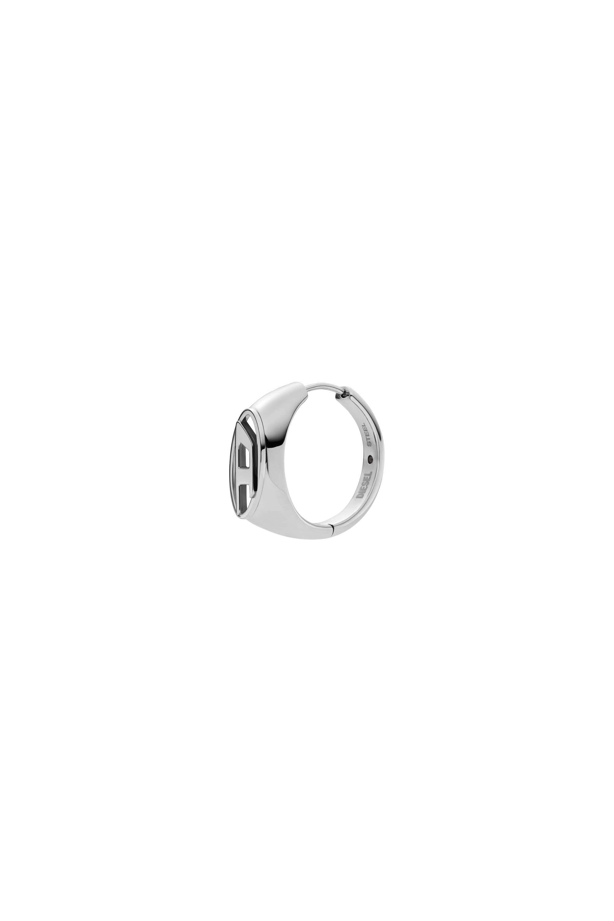Diesel - Stainless steel hoop earring - Earrings - Unisex - Silver