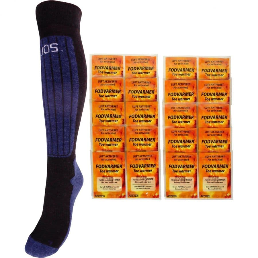 Accezzi fotvarmer/Helios Merino One 60 sett, unisex, marineblå