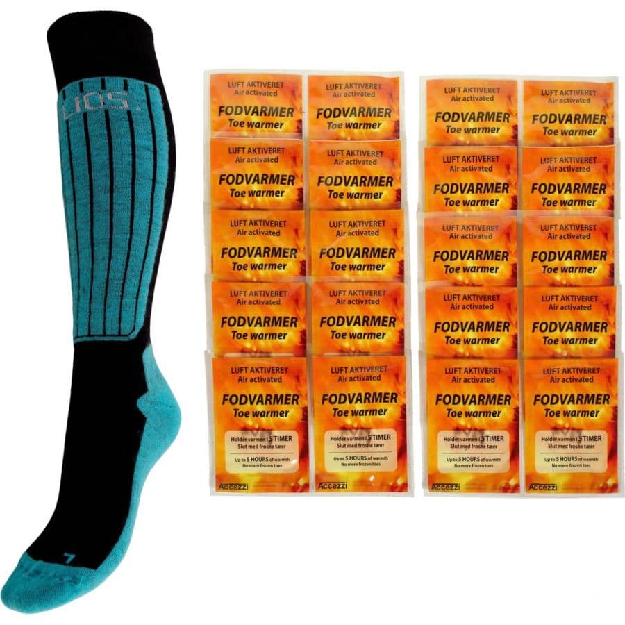 Accezzi fotvarmer/Helios Merino One 60 sett, unisex, lyseblå
