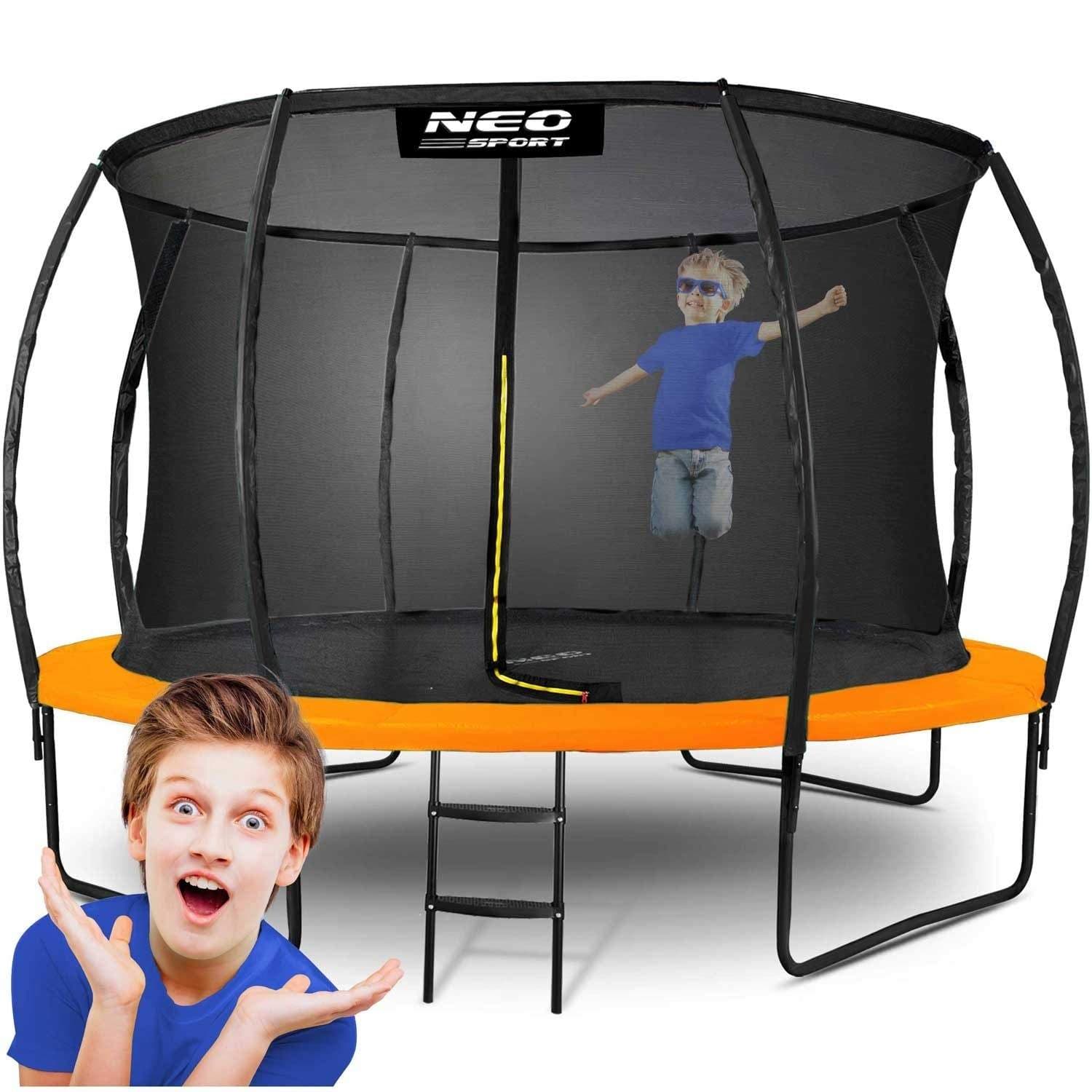 Profilert hagetrampolin 12ft/374cm med Neo-Sport internnett