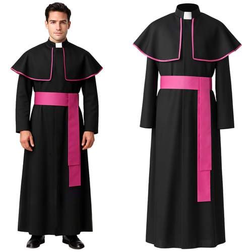 Biskopkostyme XL/XXL, Prestkåpe og Kappe for Voksne