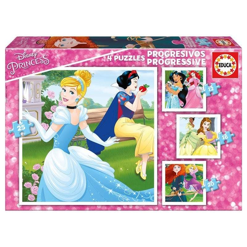 Disney Princess Puslespillsett, 12-25 deler, moro for barn