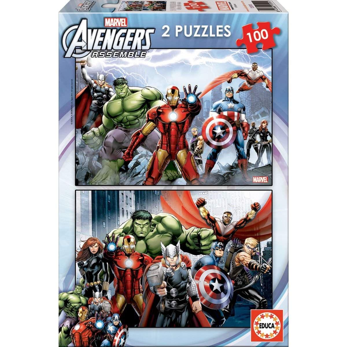 Marvel Avengers 2x100-biters puslespill for barn og voksne
