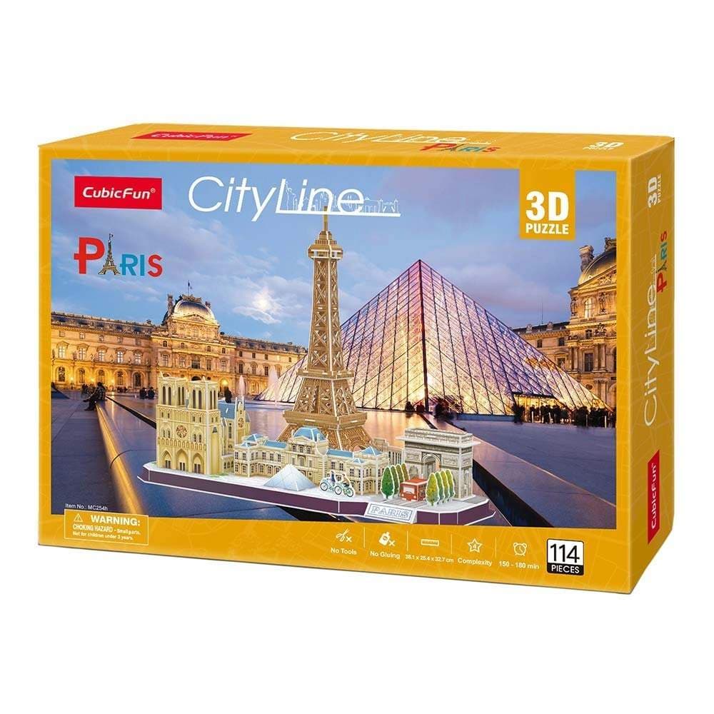 3D Puzzle of Paris City Line, morsom og engasjerende aktivitet