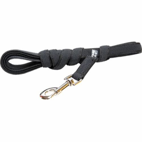 Julius K9 Kobbel med gummi 20mm bredde, Grå-Svart med håndtak - 20mm-3m langt