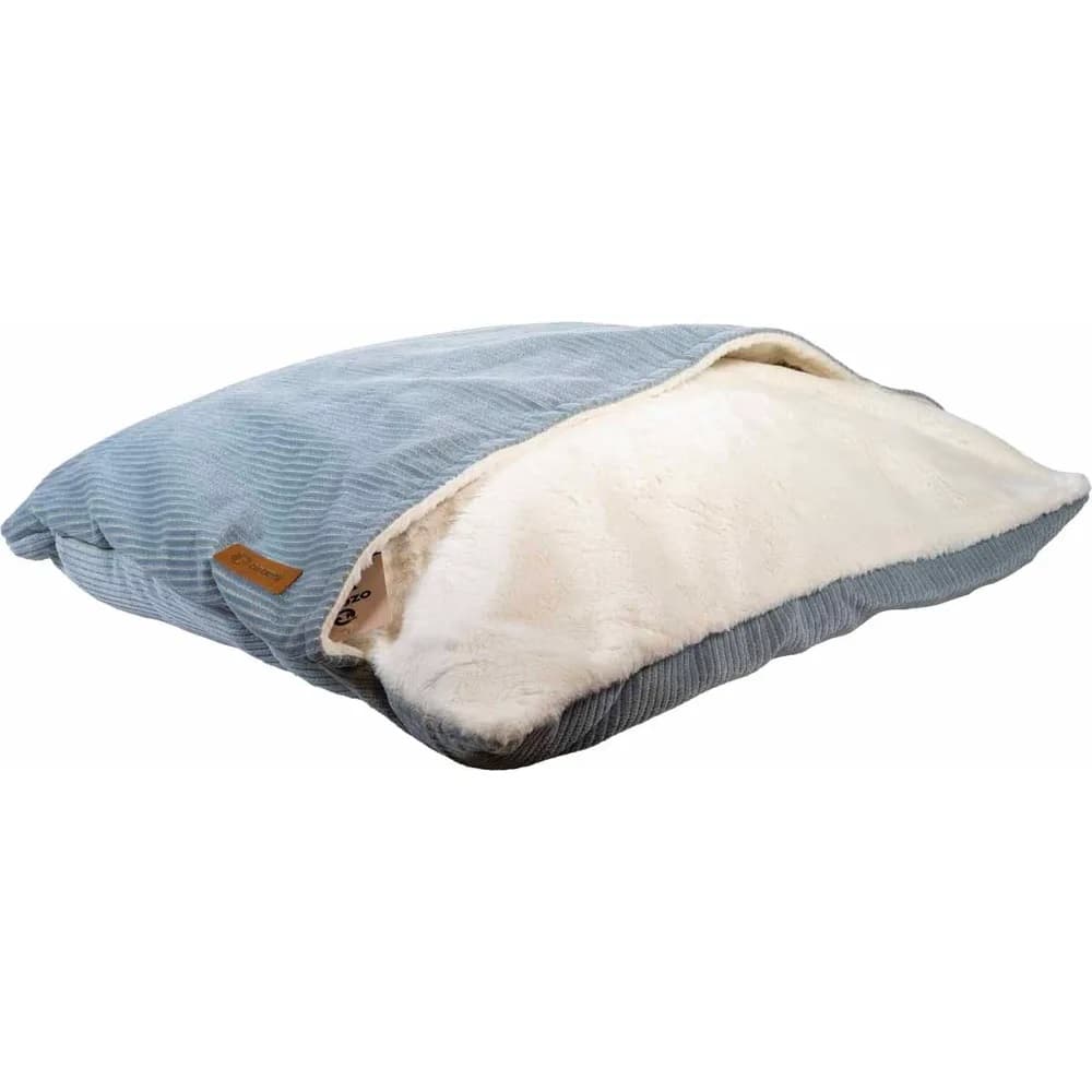 Ozami Hundepute Tea med fast teppe - 75 cm - lys blå