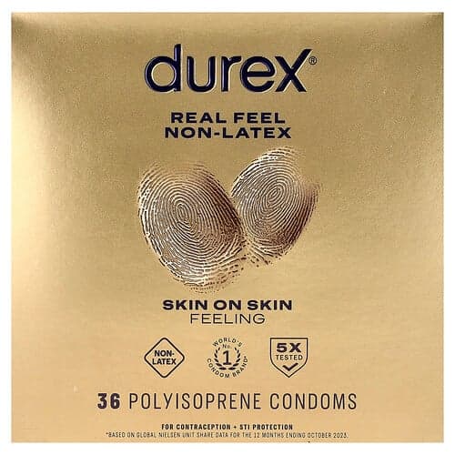 Durex, Real Feel Non-Latex, Normal Passform, 36 Polyisopren Kondomer