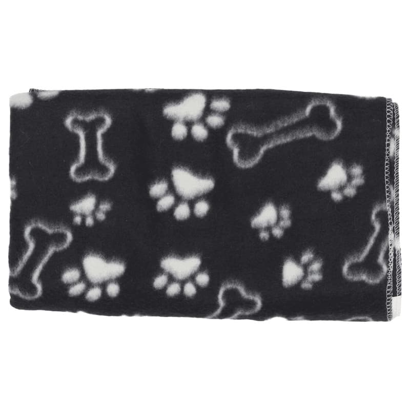 Companion Fleece Teppe Svart med Motiv - 150x100cm