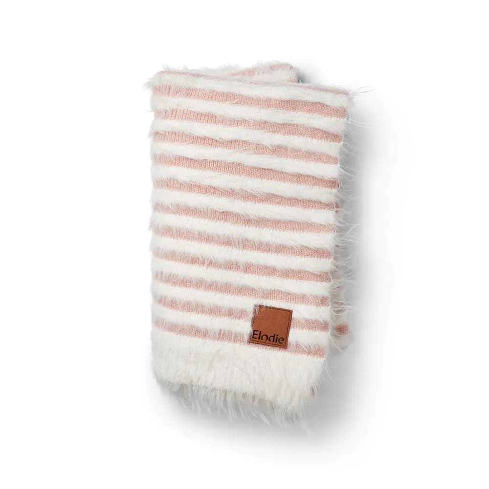 Elodie Details Furry Knit Teppe Faded Rose